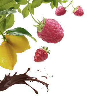 Maison Riviera Leaves Lemon Chocolate Raspberries Strawberry