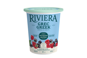 Greek yogourt 0% Raspberry Blackcurrant 650g