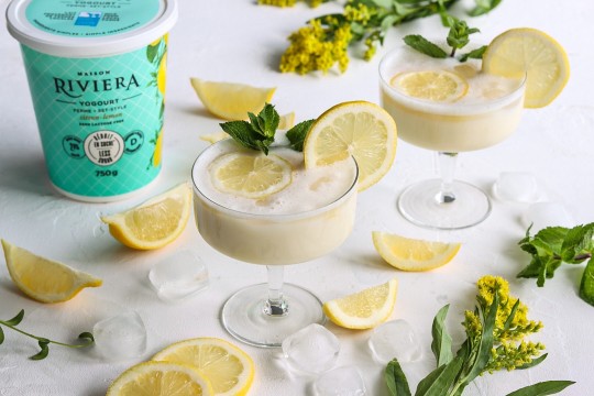 Mocktail au yogourt ferme au citron