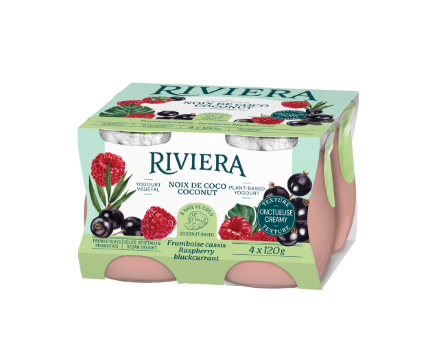 Maison Riviera Délices Végétaux au Lait de Coco Framboise Cassis