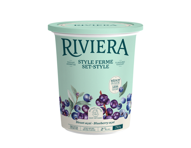 Yogourt Ferme Bleuet et Açai réduit en sucre