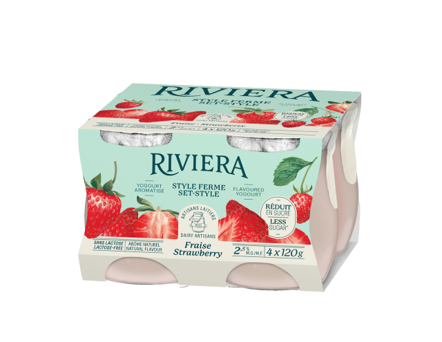 Maison Riviera Strawberry Less Sugar Set-Style Yogourt