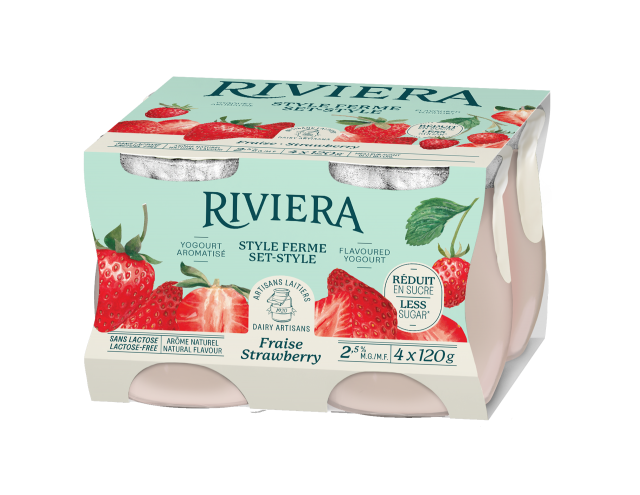 Maison Riviera Yogourt Ferme Fraise Réduit en Sucre