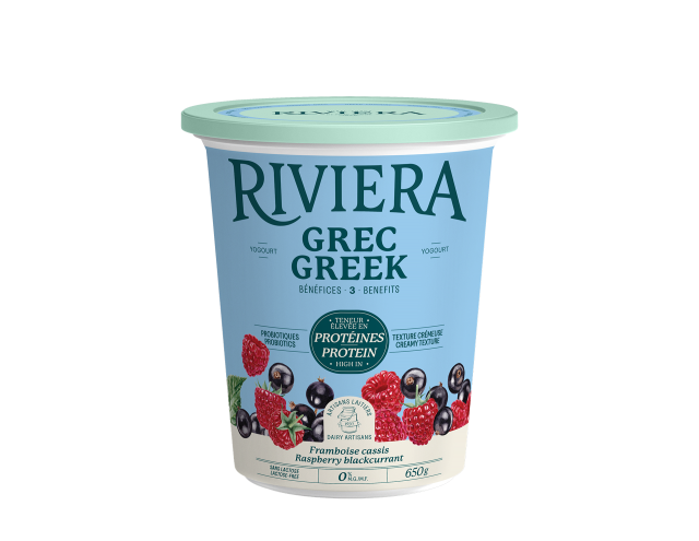 Yogourt Grec 0% Framboise Cassis 650g