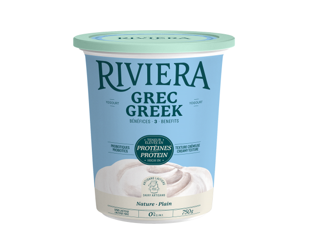 Maison Riviera Yogourt Grec Sans Sucre Ajouté 0% M.G. Nature 750 g