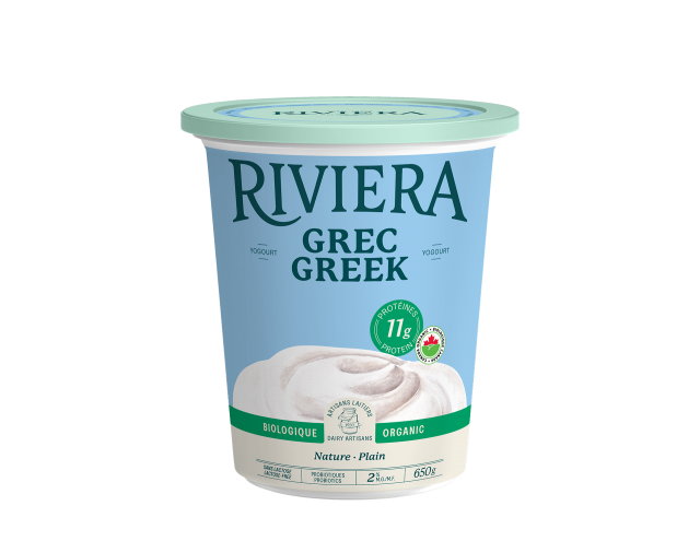 Maison Riviera Plain No Sugar added 2% M.F. Organic Greek Yogourt 650 g